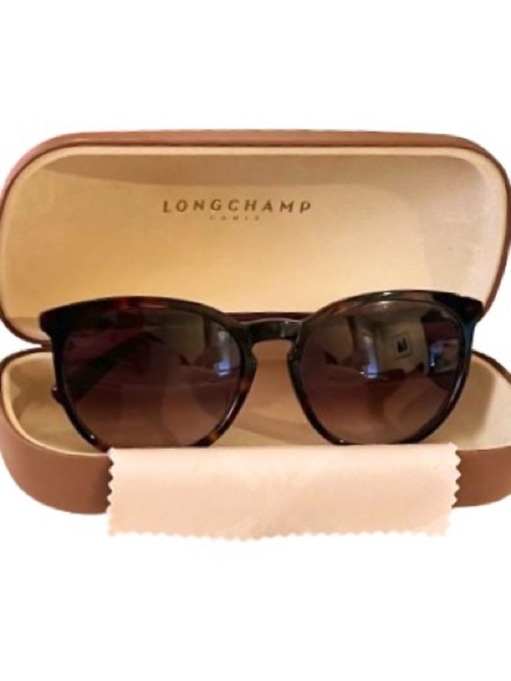 Longchamp Tortoiseshell Sunglasses with Gradient Lenses LO606S UV  
Havana/Brown